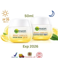 Garnier Lht Brht Complete Day Nht Cream Serum 50 ml - Krim Siang Malam