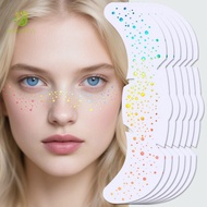 MXMUSTY1 6 Sheets Fake Freckles Stickers, Waterproof Heart Star Pattern Glitter Freckles Stickers, T
