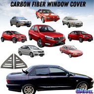 TRIANGLE WINDOW COVER PROTON SAGA WIRA PERSONA WAJA 3D Carbon Fiber Cermin Tingkap Belakang Kereta