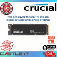 Crucial T710 Gen5 NVMe M.2 SSD 1TB 2TB 4TB (R14900 W13800) Ultra Speed Storage