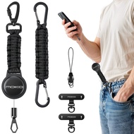 MoKo Anti-Theft Retractable Phone Tether & Paracord Keychain Carabiner Clip Length Locking, Carabine