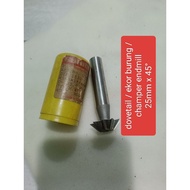 Dovetail endmill bird tail/ champer endmill/ 25mm x 45 guhring Germany