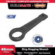 BUILDMATE Wadfow Ring Slogging Wrench 30MM-65MM Cr-V Heavy Duty Hammer Striking Ring Spanner Wrench 