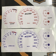 Sticker Panel Meter Satria GTI Blue & Red