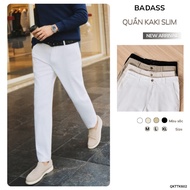 BADASS men's khaki pants, thick, slim form, flattering, elegant, lightweight stretch form - QKTTK602