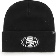 '47 NFL San Francisco 49ers Unisex Cuff Knit Beanie, Team Logo, Colour Black, black, One Size