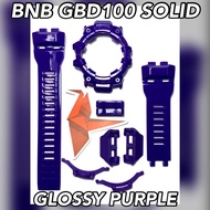 RM114 ONLY  BNB GBD100 SOLID GLOSSY PURPLE COMPLETE  BAND & BEZEL TALI JAM MURAH PROMO  CUSTOM BAND 