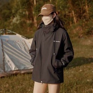 Columbia Rugger Coat ชายและหญิง Coat ที่ถอดออกได้ 3 ใน 1 ถุงน้ำดีภายในคู่ปีนเขากลางแจ้ง Windproof Ja