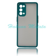 case oppo reno5 pro / oppo reno 5 pro anti knock bumper candy - hijau tua