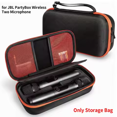 Travel Carrying Case for JBL PartyBox Wireless Two Microphone System EVA Protable Storage Bag for Si