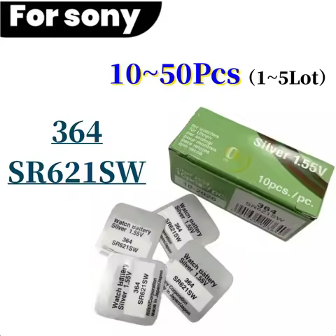 10-50Pcs For SONY 364 SR621SW AG1 LR621 364 164 531 SR621 SR60 CX60 Button Battery For Watch Toys Re