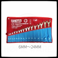 SUNTOOLS combination spanner set 6~24MM (16PCS)