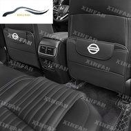 PU Leather Car Seat Back Cover Protector Anti Kick Pad For Nissan Almera Navara Terra Leaf Mrach Not