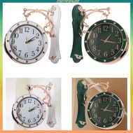 [Chiwanji1] Double Sided Wall Clock Housewarming Study Room Kitchen Living Room Quiet