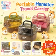 Hamster Cage House Large Multi-functional Hamster Cage Portable Transparent House Hamster Habitat
