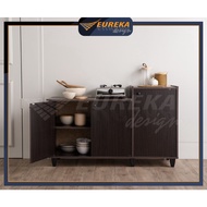 [INSTALLATION SERVICE] 4ft Gas Kitchen Cabinet Rack Wood Melamine Cook Storage 3 Doors / Almari Dapu