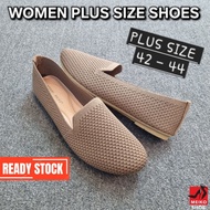 Meiko Shoe Women Low Flats Plus Size (42-44) Kasut Rata Perempuan Coffee R530392(B)