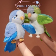 CHIHIRO1X3EE Plush Hand Puppet, Budgerigar Cockatiel Cosplay Plush Doll, Soft 20cm Monk Parakeet Bir