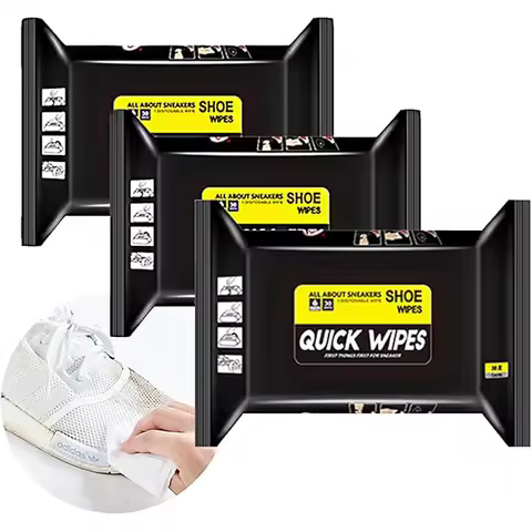 12-80Pcs Shoe Sneaker Cleaner Quick Wipes Disposable Shoes Clean Wipes Travel Portable White Shoe Cl