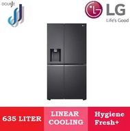 LG Net 635L Side-by-Side Refrigerator GC-L257CQEL with UVnano® Water Dispenser in Matte Black Finish Fridge