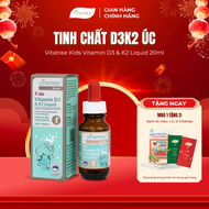 TPBVSK Vitatree Kids Vitamin D3 & K2 Liquid 20ml -  Tinh Chất D3K2 Hỗ Trợ Hấp Thu Canxi Cho Trẻ