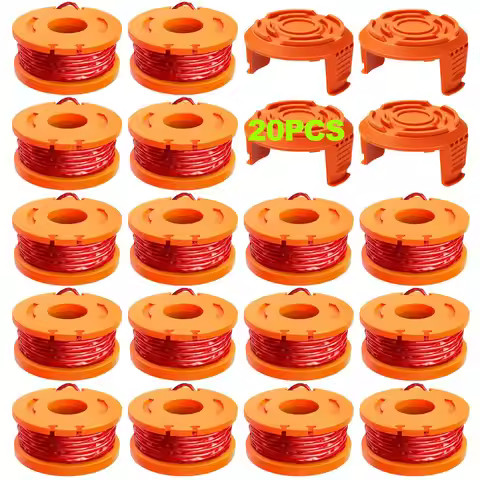 20 Pack Trimmer Spool Line For Worx (WA0010) Replacement Trimmer Spool Line For Worx Trimmer Line Re