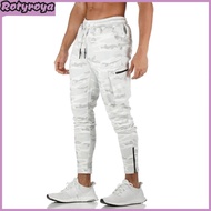 Rotyroya Men Joggers Pants Sweatpants Camouflage Drawstring Elastic Waist Streetwear Cargo Pants Ski