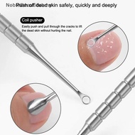 [NobleBeautiful] Double-Headed Stainless Steel Cuticle Preposed Remover Nail Pusher Clean Dead Skin 