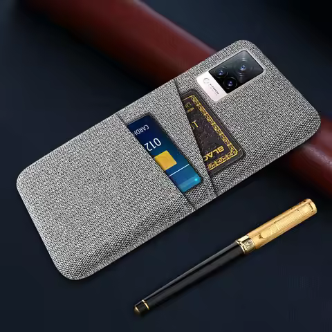 Card Case For vivo V21 Case For vivo V21e 4G 5G Luxury Fabric Dual Card Phone Cover For VIVO V 21 e 