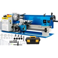 VEVOR Mini Metal Lathe Machine 7"x14" 180x350mm 7"x12" 180x300mm Variable Speed for Metal Turning Drilling Threading Woo