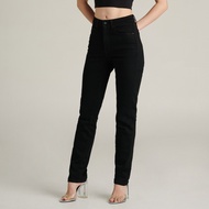 Mc JEANS Women's Slim Fit (Slim) Mid-Waist Dark Washed Black MFSZ243 11.25oz