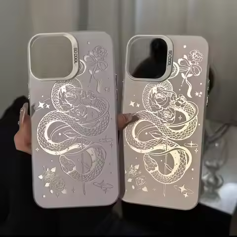 Fashion Rose Snake Phone Case for Oppo Realme 13 12 11 10 9i 8 8i C65 C63 C55 C53 C35 C33 C20 C21Y C