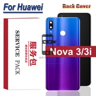 For Huawei Nova 3 Battery Cover Back Glass Housing Rear Door For Huawei Nova 3i Battery Cover With