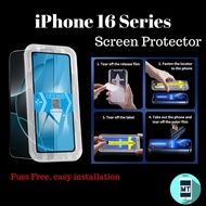 iPhone 16 / 16 plus / 16 pro / Pro Max Series Tempered Glass Screen Protector