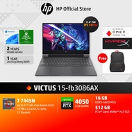 HP Victus Ryzen 7 7445H | RTX4050 | 16GB/512GB | FHD IPS 144 Hz | 2Yrs 15-fb3086AX Notebook โน๊ตบุ๊