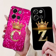 For Tecno Spark 30 5G KL8 Case Lovely Crown Letters Soft Silicone TPU Couple Phone Back Cover For Te