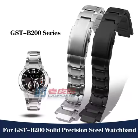 For G-SHOCK Casio Modified Metal Watchband GST-B200 Precision Steel GST-B200D Stainless Steel Watch 