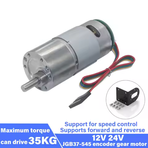 JGB37-545 DC 12V 24V High Torque encoder Gear Motor All Metal Gear Box Electric Motor 8/12/23/37/47/