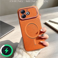 Suitable for infinix SMART 8 infinix HOT 40i Infinix Spark go 2024 New leather grain 3D magnetic suc