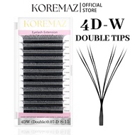 KOREMAZ 12 Rows 8D W Lashes Double Layer 4D W Shape Lash Extensions 8-15mm Natural Soft Volume Fan L