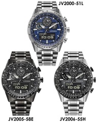 Citizen 星辰 Promaster Digital Analog Chronograph Eco-Drive metal strap watch JV2000-51L , JV2005-58E 