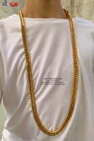 สร้อยคอSS10มิล ทอง 100เซน necklace hiphop สแตนเลสแท้ Stainless แฟชั่นชาย แฟชั่นผู้หญิง 316l allacc