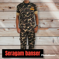 Seragam loreng banser nasional satu set celana dan kemeja setelan