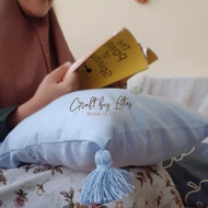 [40x40cm] Sarung Bantal Tassel / Rumbai Unik Sofa/Kursi/Kamar Tidur Polos - Katun Madinah