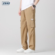 ZEKE B0013 Men Cargo Pants Cutting Straight Cut Seluar Kerja Lelaki Tactical Six Pocket Working Carg
