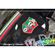 Fiddle DX 158 125 Exclusive Badge Sticker Violin British Style Italian Daytime Running Light Reflect