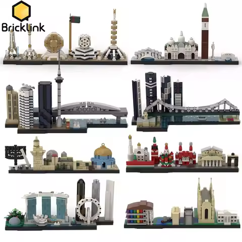 Bricklink City Skyline Architecture House Street View Sets Moscow Venice Auckland Ashgabat Brisbane 
