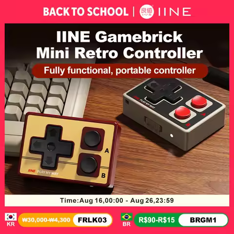 IINE Mini Controller for iOS Android PC Phone Gamebrick Retro Gamepad Page-turning Camera Control Po