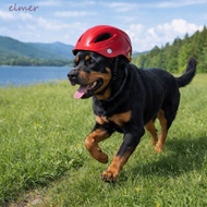 ELMER Pet Motorcycle Helmet, Comfortable Fit Plastic Dog Helmet, Fashion Solid Color Adjustable Dog 