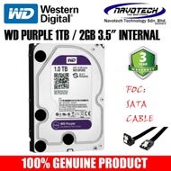 WD Purple Internal Surveillance HDD WD Blue (1TB/2TB/3.5") WD10PURZ/WD20PURZ